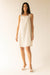Sleeveless mini dress in cream — main image
