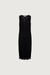 Midi crochet dress in black — main image