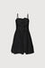 Lace-up bustier mini dress in black — main image