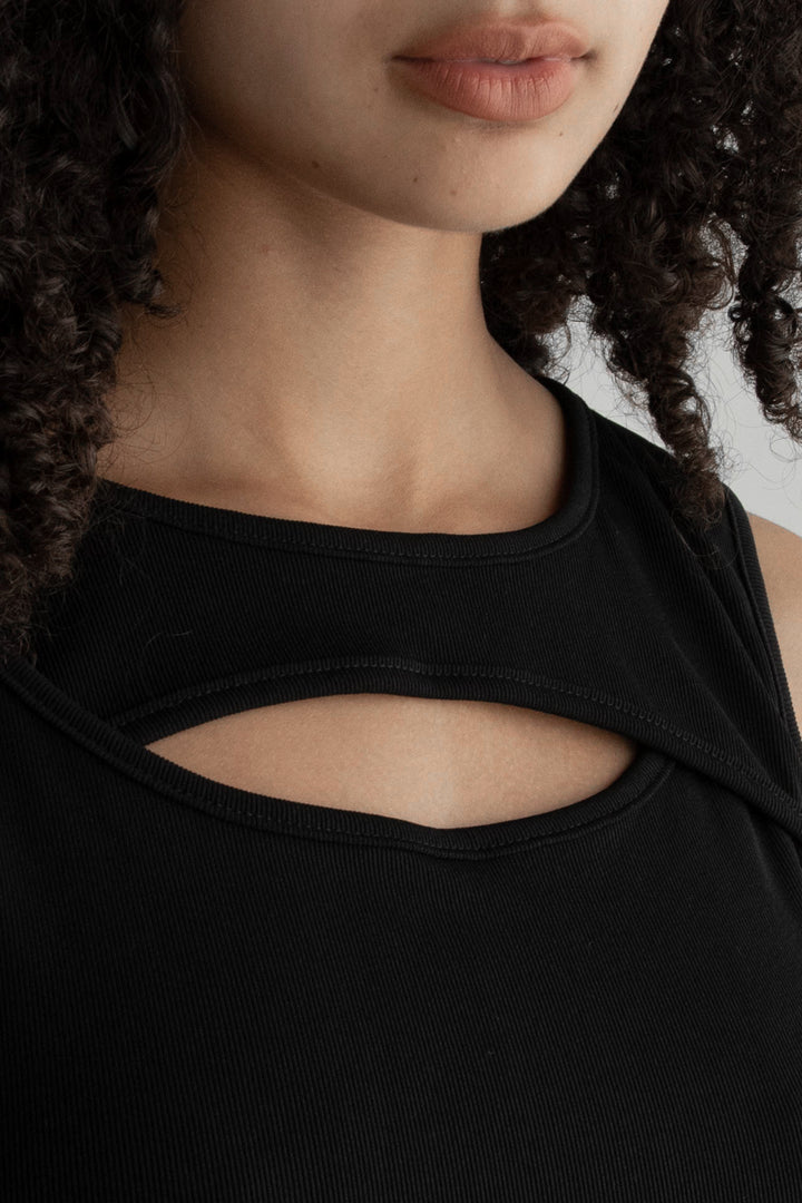 TANK DRESS in Black — alternate angle