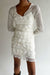 Ruffled layer mini dress in ivory — main image