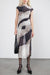 Maxi dress with abstract print in beige — main image
