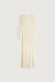 Maxi lace mesh dress in beige — main image