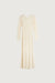 Maxi lace mesh dress in beige — main image