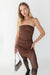 Tube mini dress with ruched detail in rocky road — main image