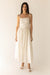 Ruched midi dress in ivory — main image