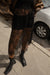 Tank dress with lace skirt in black — main image