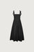 V-waist maxi dress in black — main image