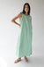 Tank style striped dress in green — main image