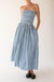 Gingham tube dress in blue — main image