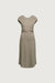 Sleeveless ruched waist midi dress in winter twig — main image