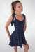 Bustier mini dress in navy floral — main image
