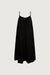 Gathered neckline maxi dress in black — main image