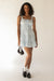 Ruched mini tiered dress in sky blue — main image