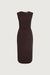 Slim fit midi dress in coffee bean — main image