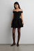 Off the shoulder corset mini dress in black — main image