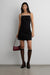 Jeweled mini shift dress in black — main image