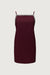 Jeweled mini shift dress in wine — main image
