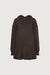 Hoodie mini dress in coffee bean — main image