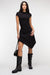 Ruched mini dress in black — main image