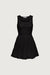 Mini bubble hem dress in black — main image