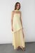 Tube maxi dress with contrast skirt and scarf in flan — main image
