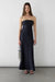 Tube maxi dress with scarf in navy — main image