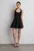 Halter neck mini dress in black — main image