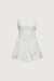 Smocked tube mini dress in white — main image