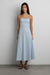 Linen blend midi dress in celestial blue — main image