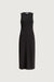 Knit sleeveless midi dress in black — main image