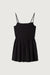 Smocked mini dress in black — main image