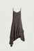 Tiered ruffle cami dress in charcoal — main image