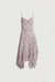Plaid ruched slip dress in gray plaid — main image