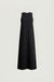 Ribbed column tank maxi dress in black — main image