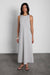 Ribbed column tank maxi dress in melange grey — main image