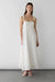 Textured slip maxi dress with empire waist in ivory — main image