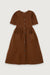 Button up midi dress in teak — main image