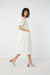 Button up midi dress in white — main image