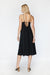 Linen blend midi dress in black — main image