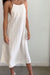 Linen blend midi dress in oatmeal — main image