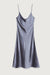 Cowl neck slip dress in grasaille — main image