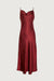 Cowl neck slip dress in syrah — main image