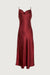 Cowl neck slip dress in syrah — main image