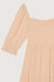 Smocked midi dress in apricot — main image