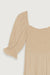 Smocked midi dress in beige — main image