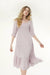 Smocked midi dress in iris — main image