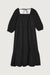 Poplin midi dress in black — main image