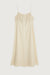 Button front midi dress in beige — main image
