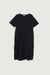 Side knot dress in black — main image